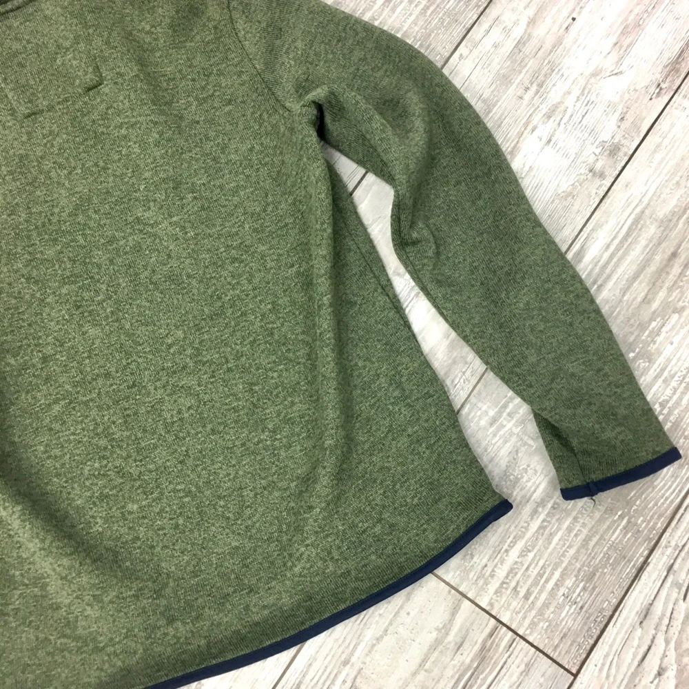 Nautica Men's Green Sweater pullover quarter zip small preppy nautical winter